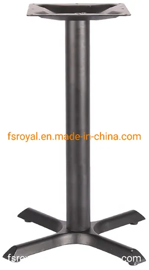 Black Powder Coated Cast Iron Bistro Table Bases for Restaurant