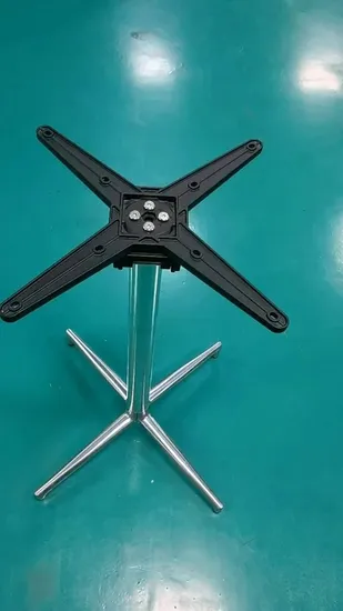 Steel Table Base Customized Restaurant Furniture Parts Modern Dining Table Metal Legs with Wheels 