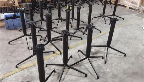 High Tall Bar Table Base Four Star Chrome Aluminium Base for Office Table 