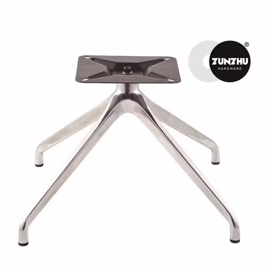 Square Black Metal Customized 2 Table Legs Frame Bottom Metal Table Base