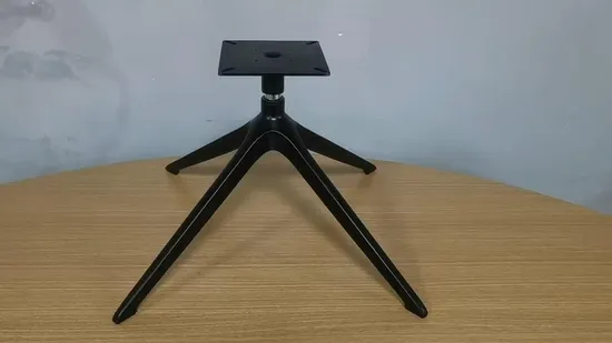 Modern Steel Dining Table Base with Turnable Plate Customized Restaurant Furniture Parts 720mm Brown Black/White/Polished Aluminum Feet Furniture Leg Chair Legs 
