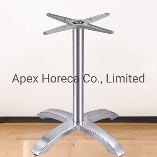 Durable Black Aluminum Table Bases for Restaurant and Cafe