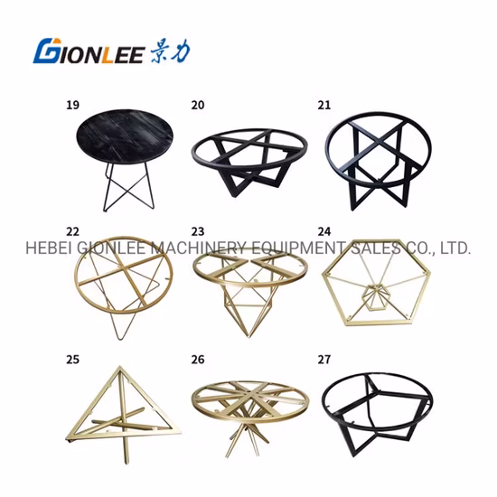 Custom Hardware Steel Folding Gold Metal Corner Garden Table Base Legs
