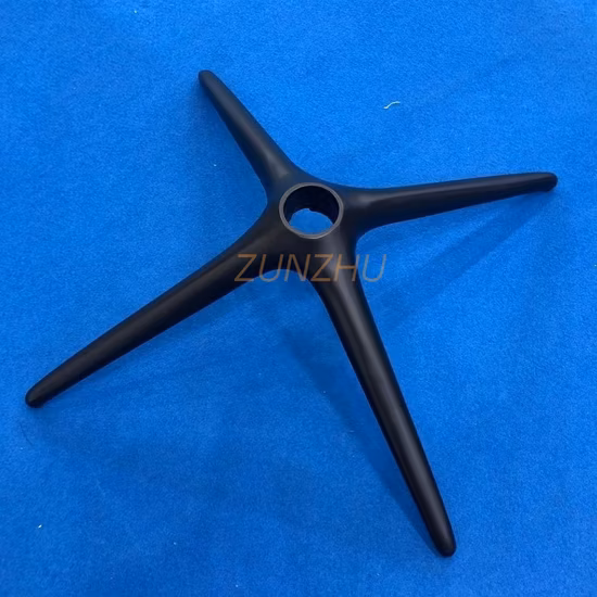 Customized Water Glass Casting Parts Carbon Steel Casting Table Corner/Chair Base with Black Powder Coating for Furniture Hardware