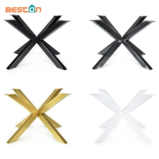 Furniture Modern Round Restaurant Glass Coffee Dining Cast Iron Metal Table Base 